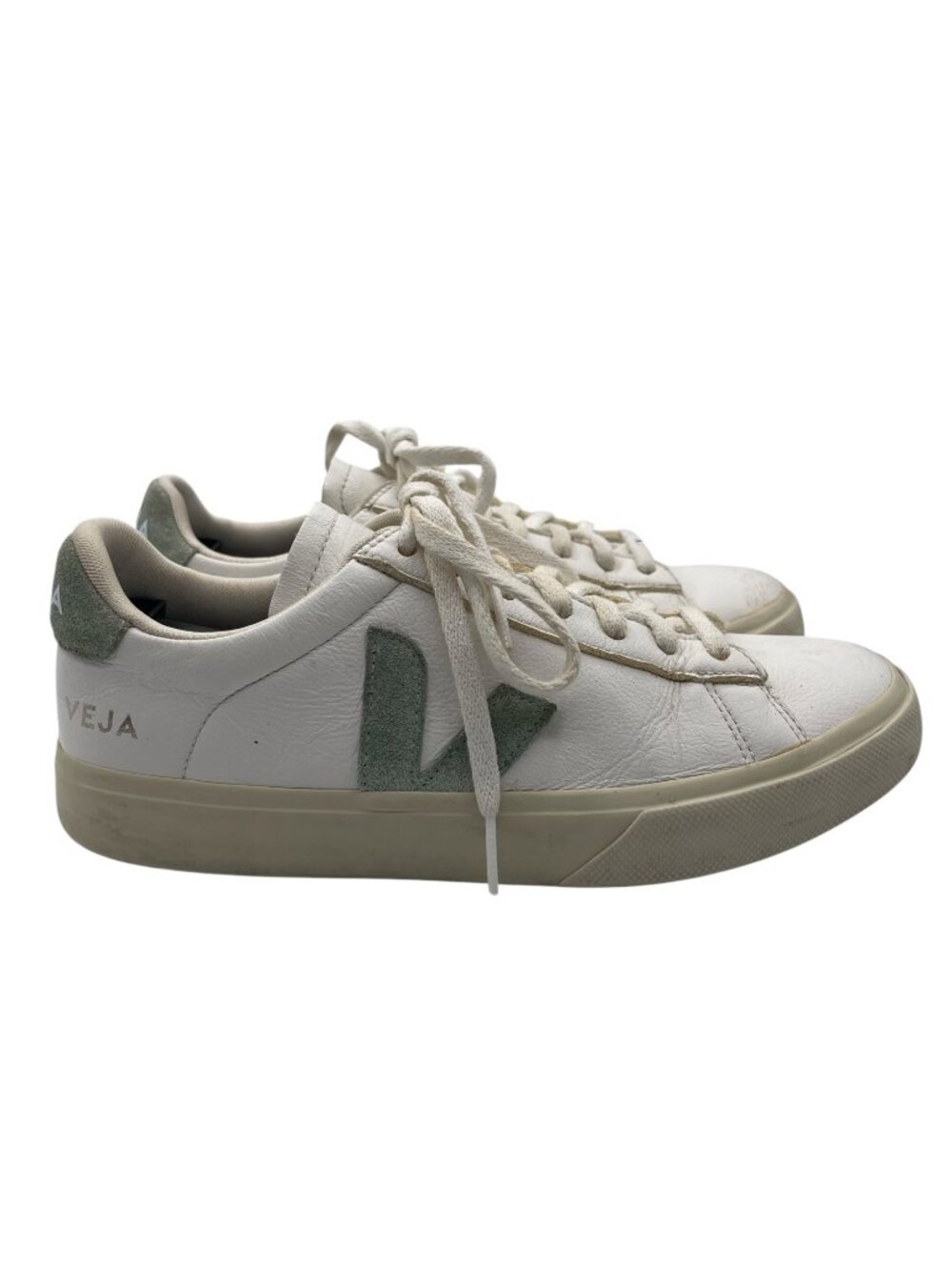 Veja - Women's Campo Leather White Matcha SZ 9